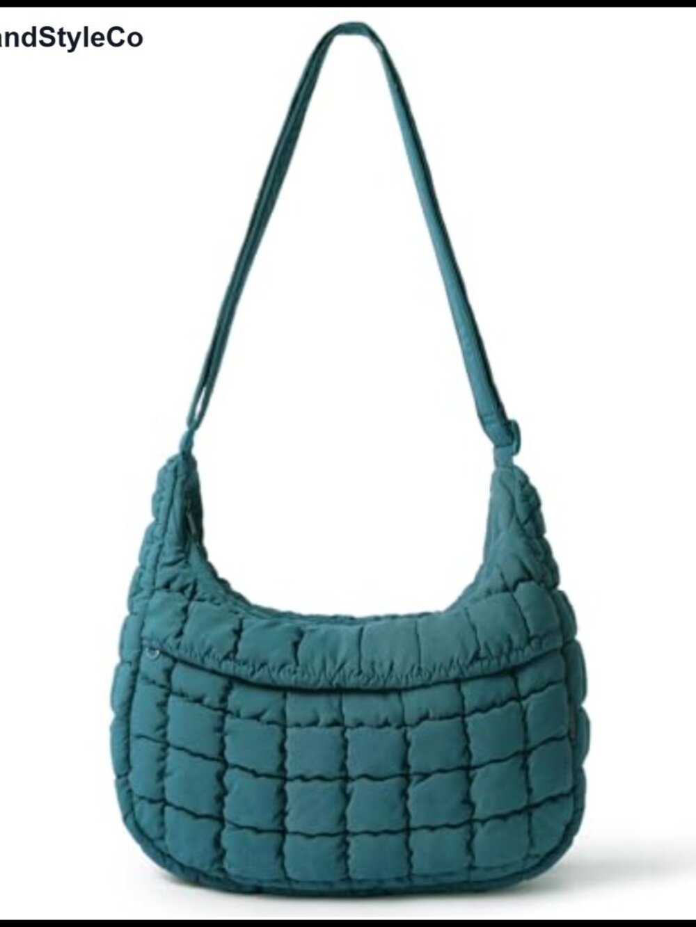 Nylon Quilted Puffer Crossbody Hobo Bag Lightweight Womens Handbag